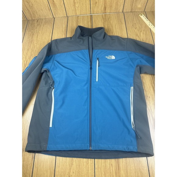 The North Face mens Jacket sz L Amvy T183 Gray Blue two tone Soft Shell adult - Picture 4 of 16